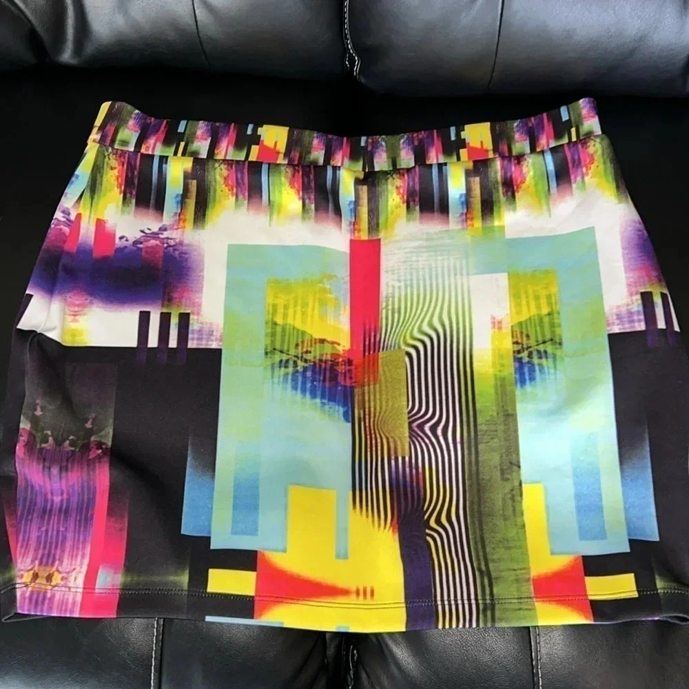 Venus Multicolored Mini Skirt - Picture 2 of 4